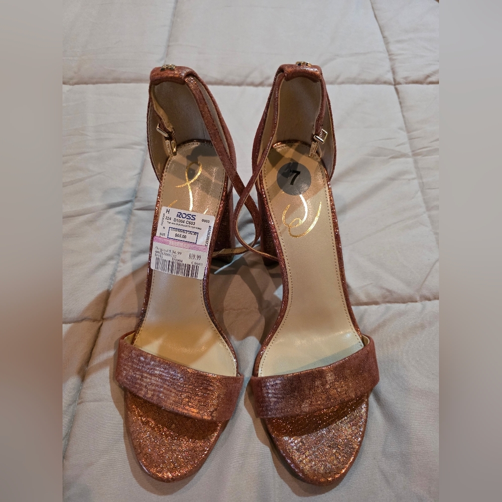 Sam Edelman Women’s Brown Metallic Strappy Sandals - Size 7